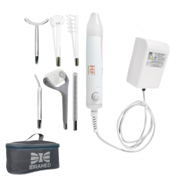Combo - Alta Frequência HF Ibramed + Kit de Eletrodos - Tratamentos Faciais e Capilares
